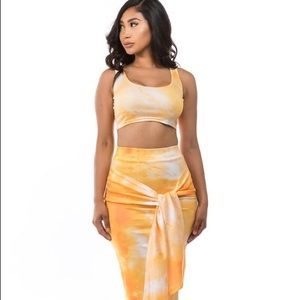 “Tiki Girl” Skirt Set (Yellow)